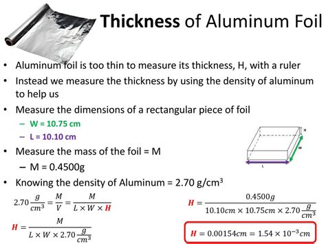 how to measure the thickness of aluminum foil|thickness of aluminum foil formula.